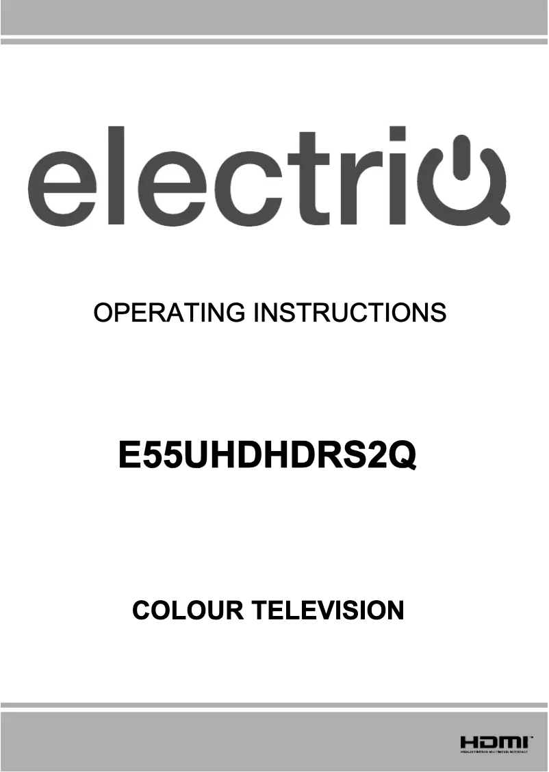 First page image of the manual for E58UHDHDRSQ