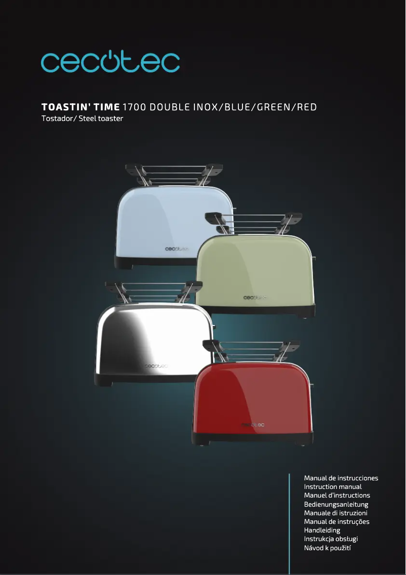 Image de la première page du manuel de l'appareil Toastin' time 1700