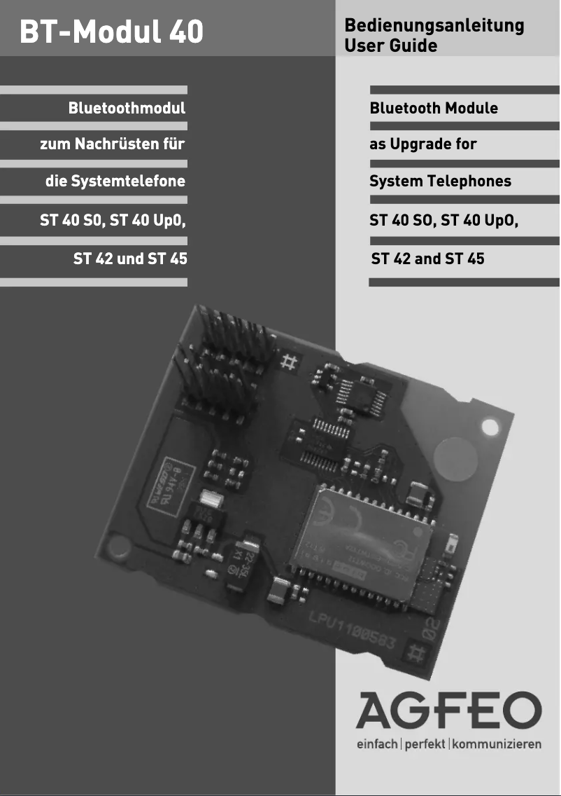 First page image of the manual for BT-Modul 40