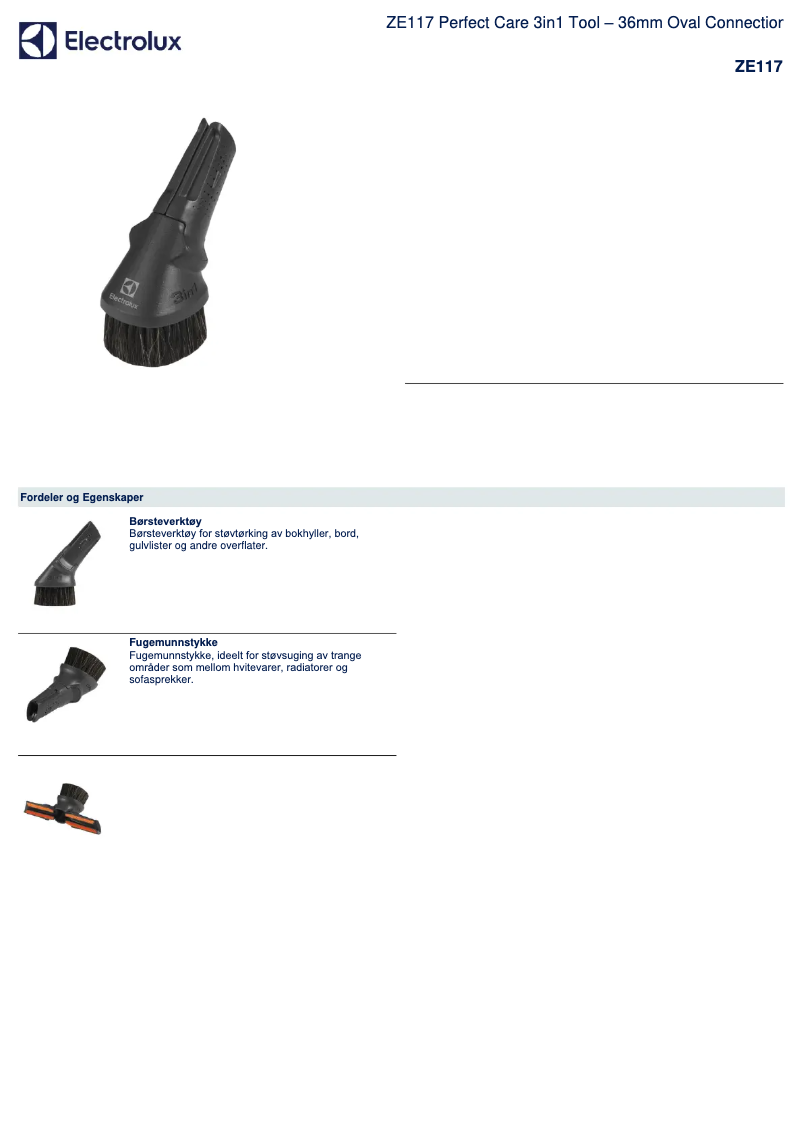 First page image of the manual for ZE117