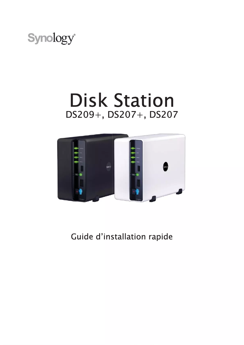 Page 1 of the manual User Manual Synology DiskStation DS207+