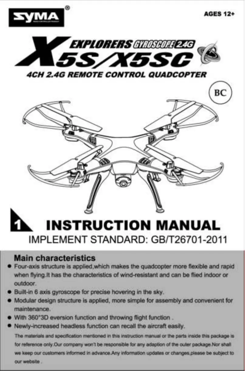 Page 1 of the manual User Manual Syma X22W