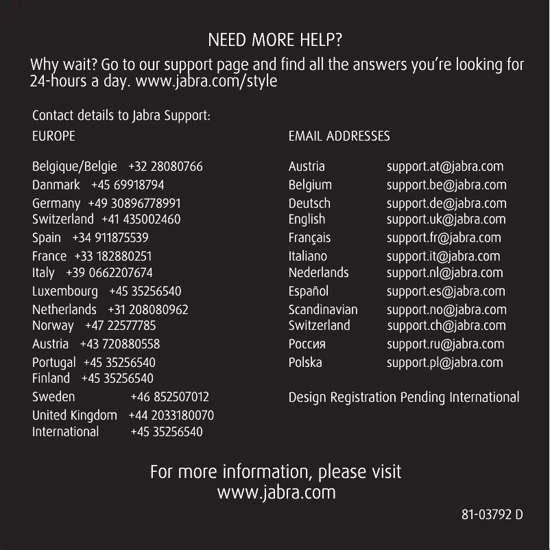 First page image of the manual for Style