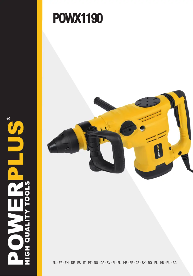 First page image of the manual for POWX1190