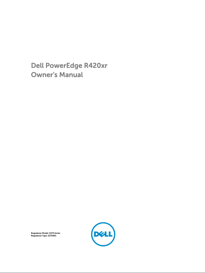 First page image of the manual for PowerEdge R420xr