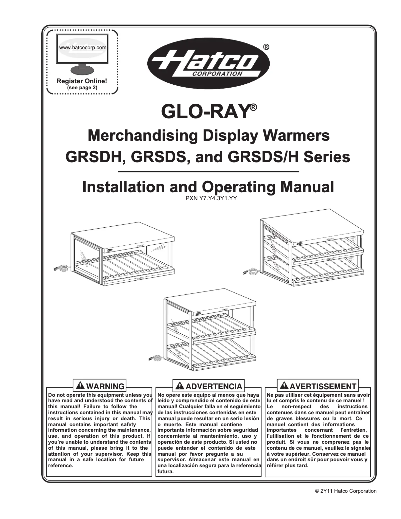 First page image of the manual for GRSDS-41D