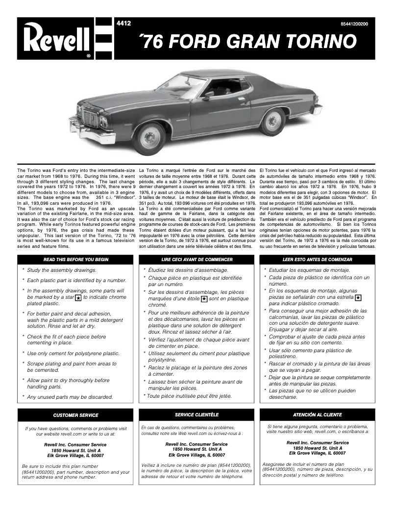 First page image of the manual for '76 Ford Gran Torino