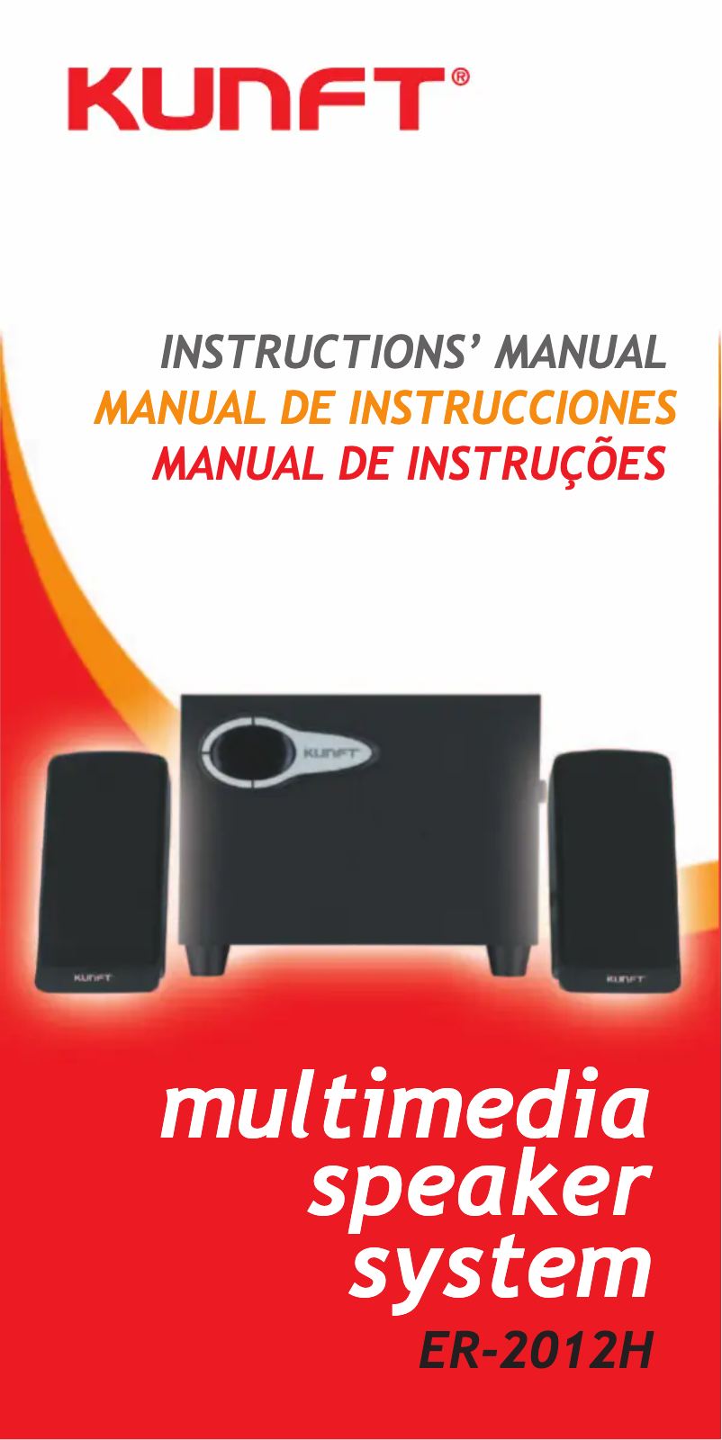 Page 1 de la notice Manuel utilisateur Kunft ER-2012H