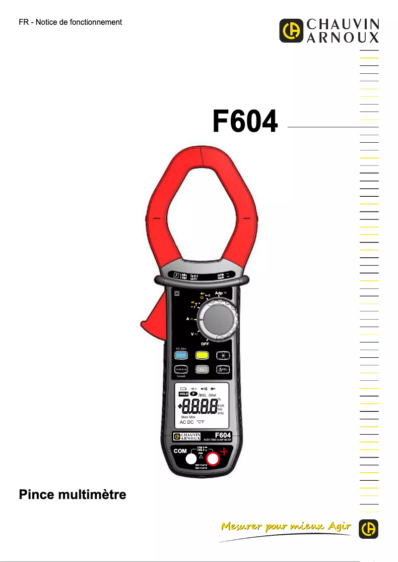 First page image of the manual for F604