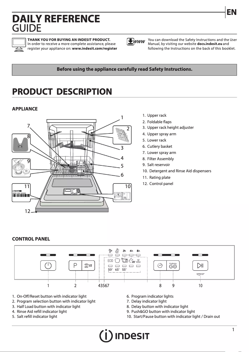 First page image of the manual for I3B L626 UK