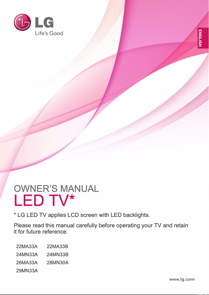 First page image of the manual for 28MN30A