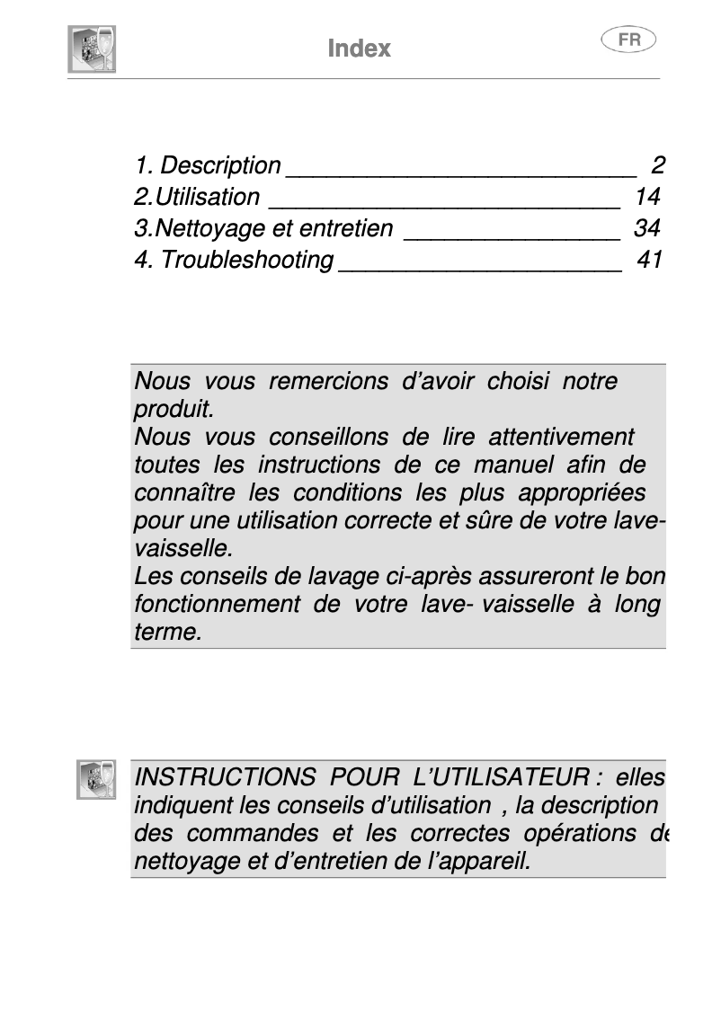 Page 1 of the manual User Manual Bauknecht GMX 50205