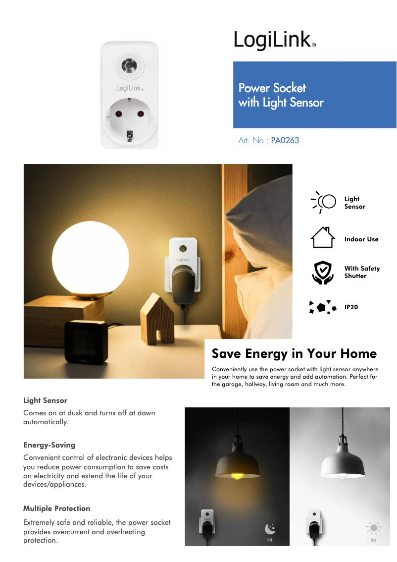 Page 1 de la notice Manuel utilisateur LogiLink PA0263