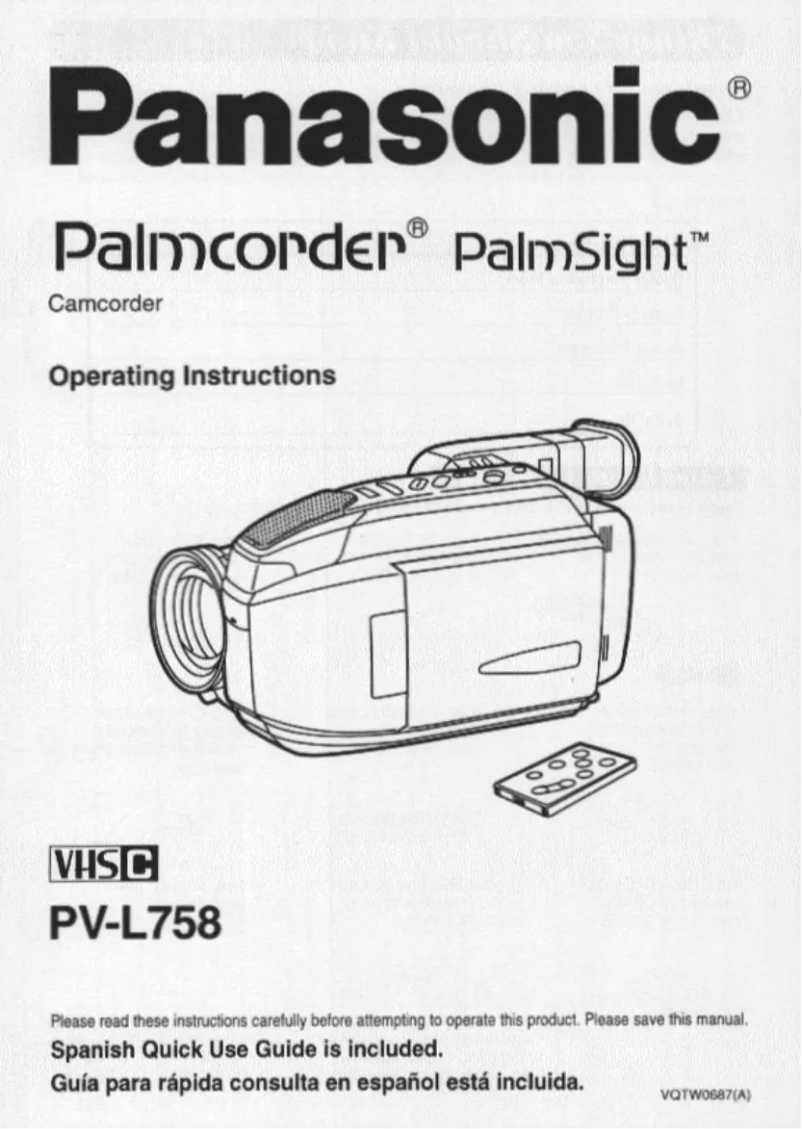 Page 1 of the manual User Manual Panasonic Palmcorder PV-L758