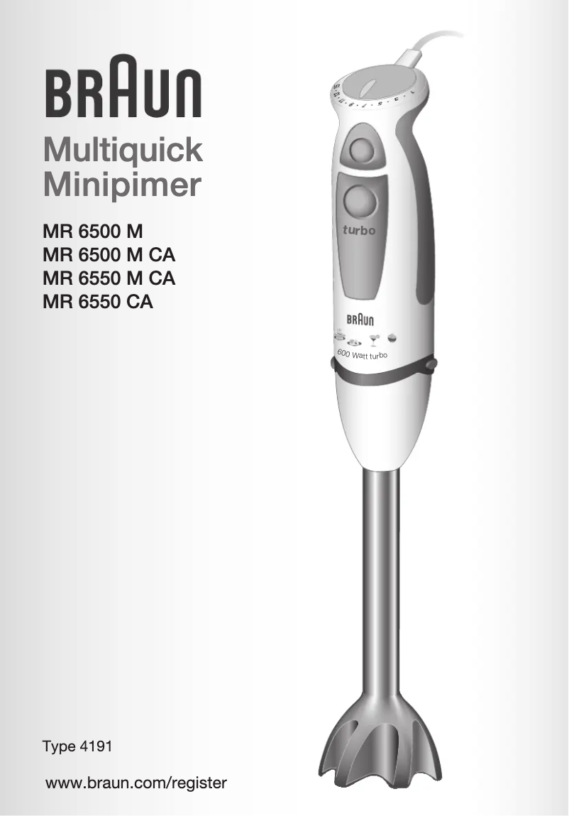 First page image of the manual for Multiquick MR 6550 MCAV