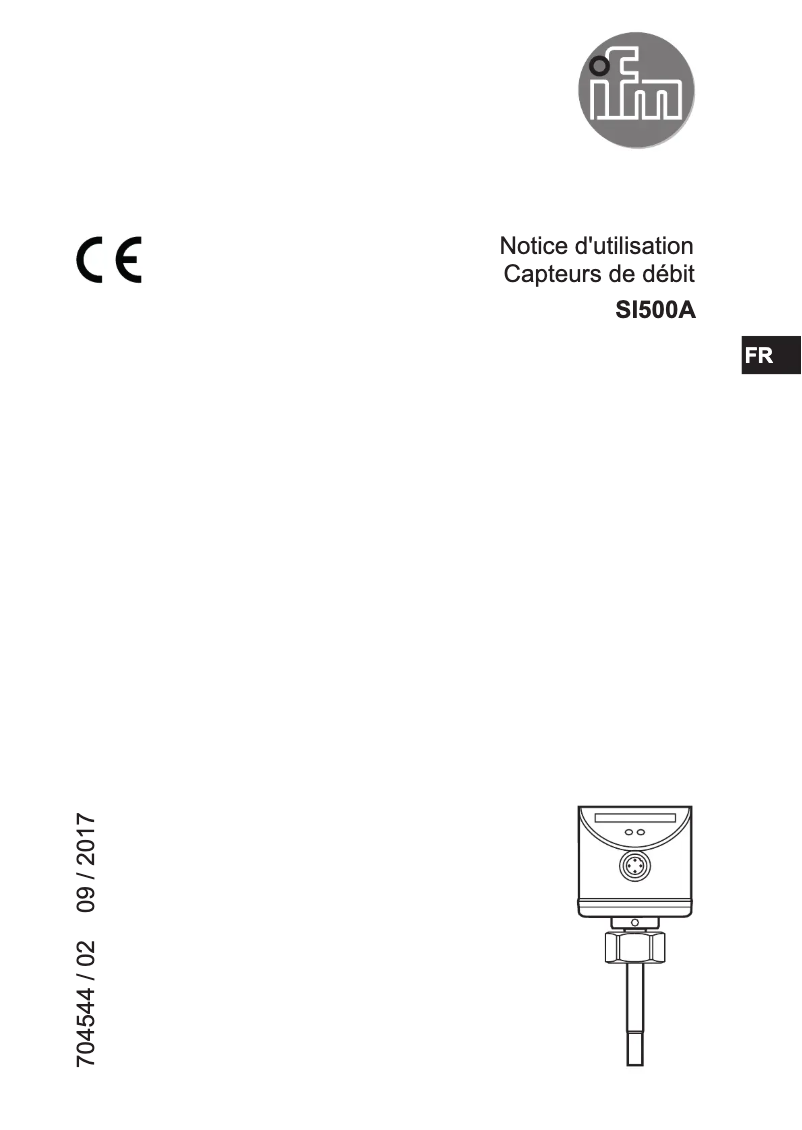 Page 1 of the manual User Manual IFM SI500A