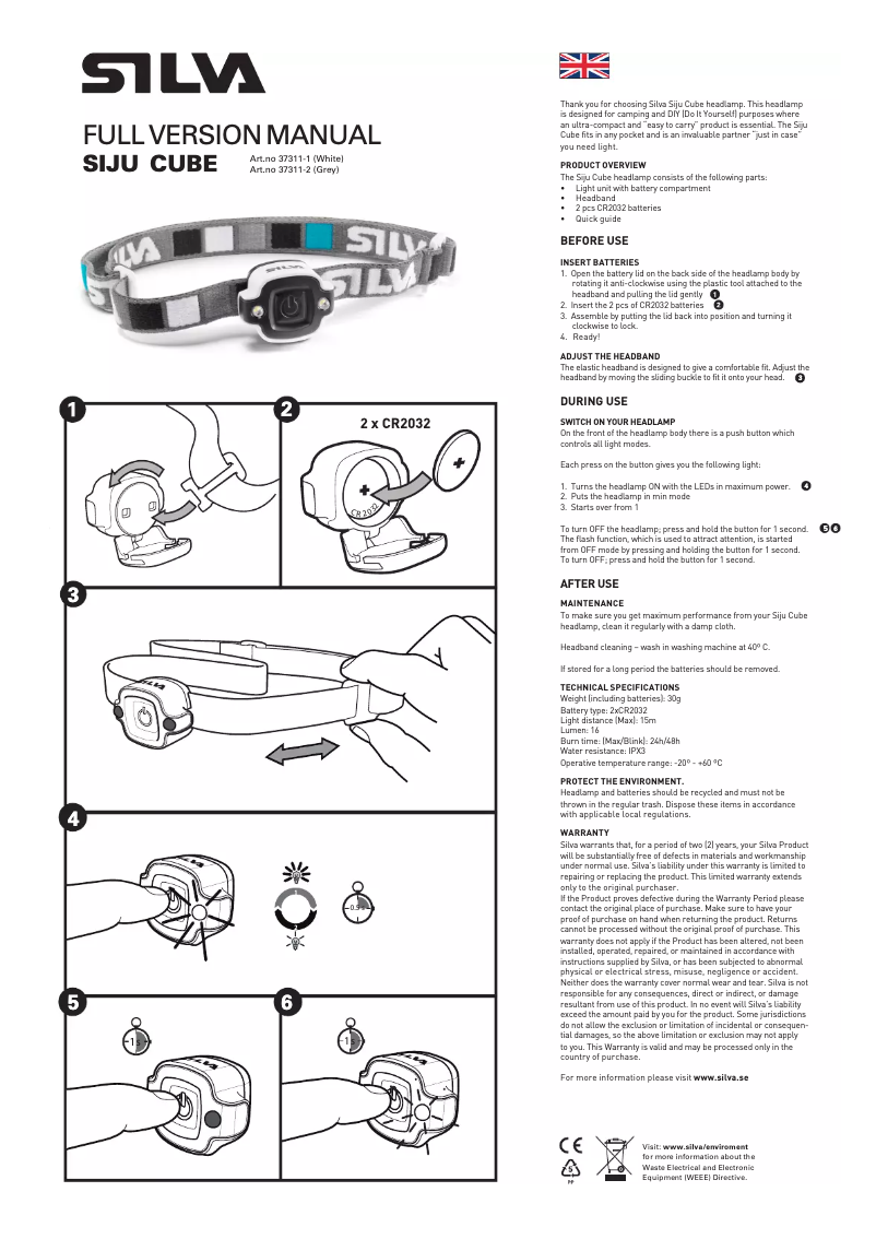Page 1 de la notice Manuel utilisateur Silva Schneider Siju Cube