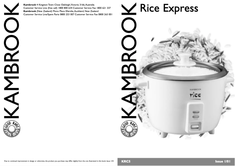 Page 1 of the manual User Manual Kambrook KRC80CHO