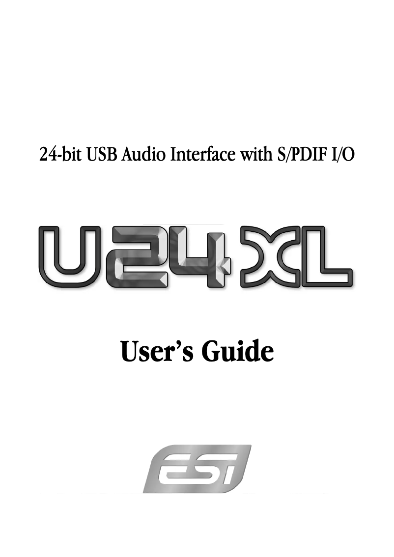 First page image of the manual for U24 XL