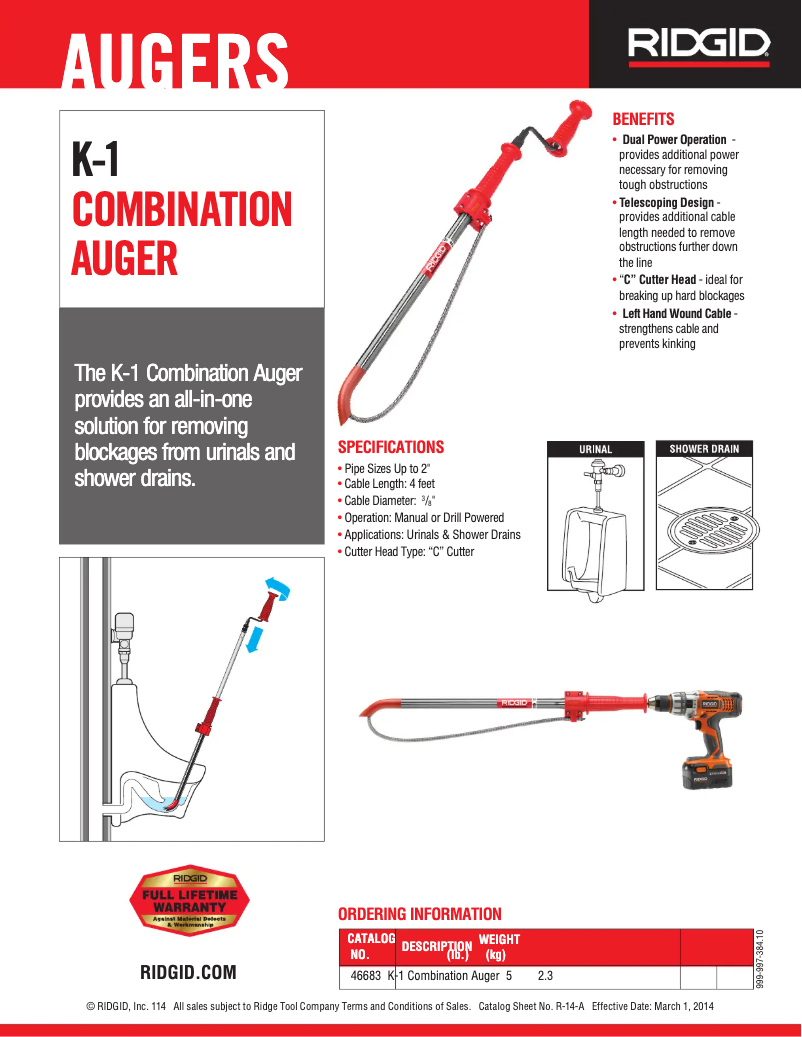 First page image of the manual for K-1