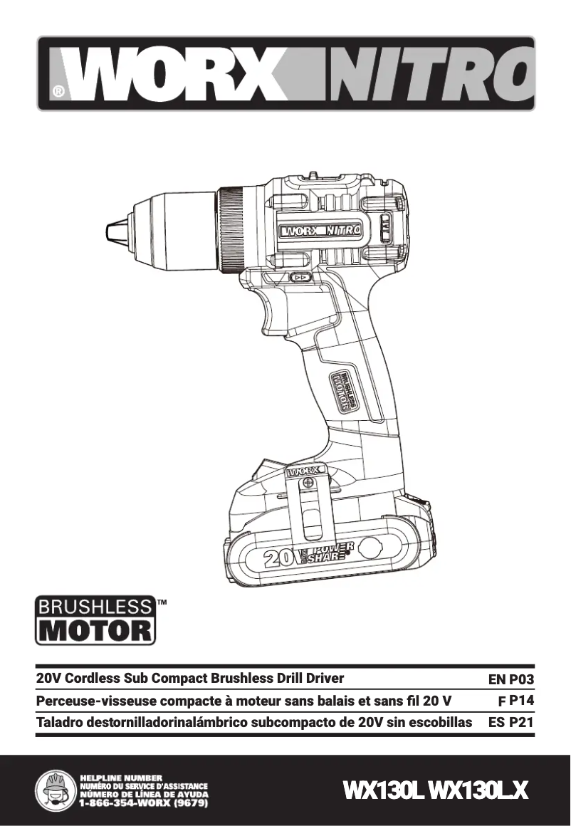 First page image of the manual for WX130L
