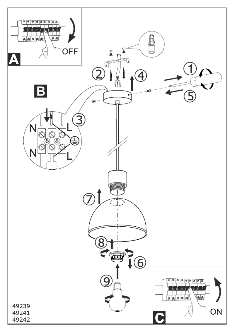 Page 1 of the manual User Manual Eglo Vintage Truro 1