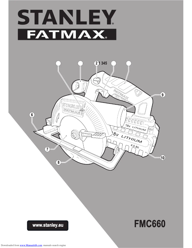 Page 1 of the manual User Manual Stanley Fatmax FMC6602