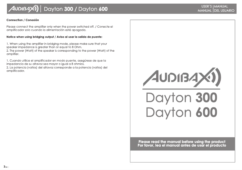 First page image of the manual for Dayton 600