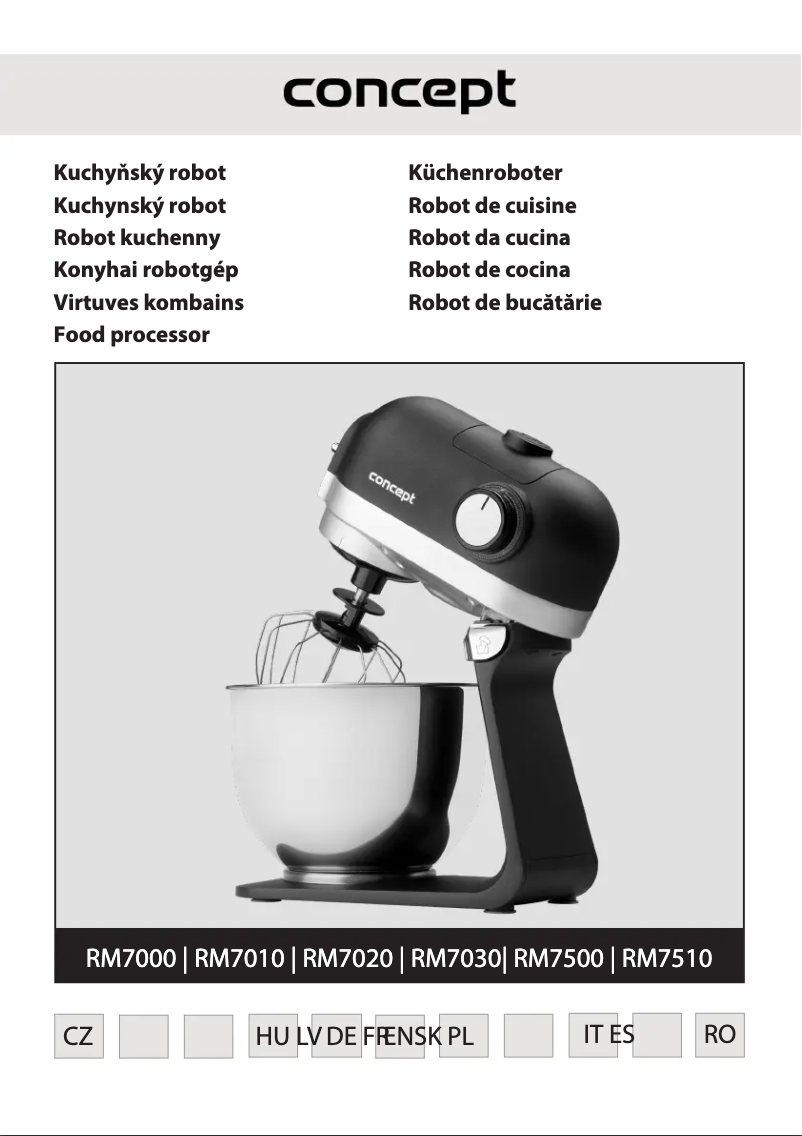 Page 1 of the manual User Manual Concept RM7510