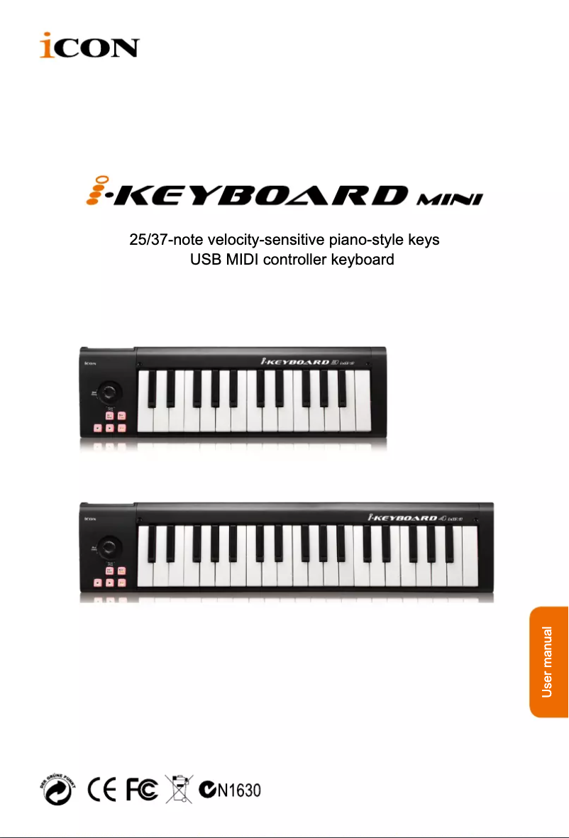 First page image of the manual for iKeyboard 4 Mini
