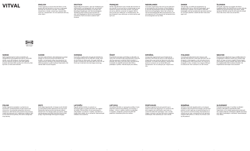 Page 1 of the manual User Manual Ikea VITVAL 804.112.72