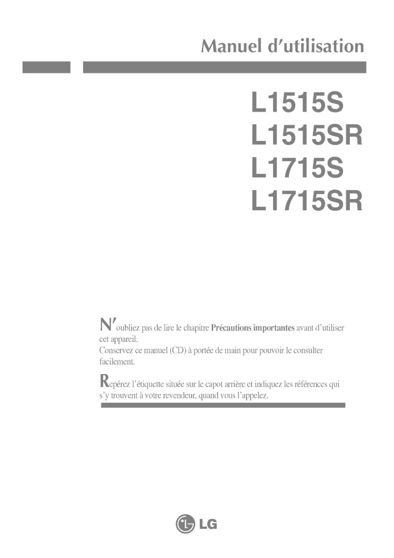 Page 1 of the manual User Manual LG 715Z