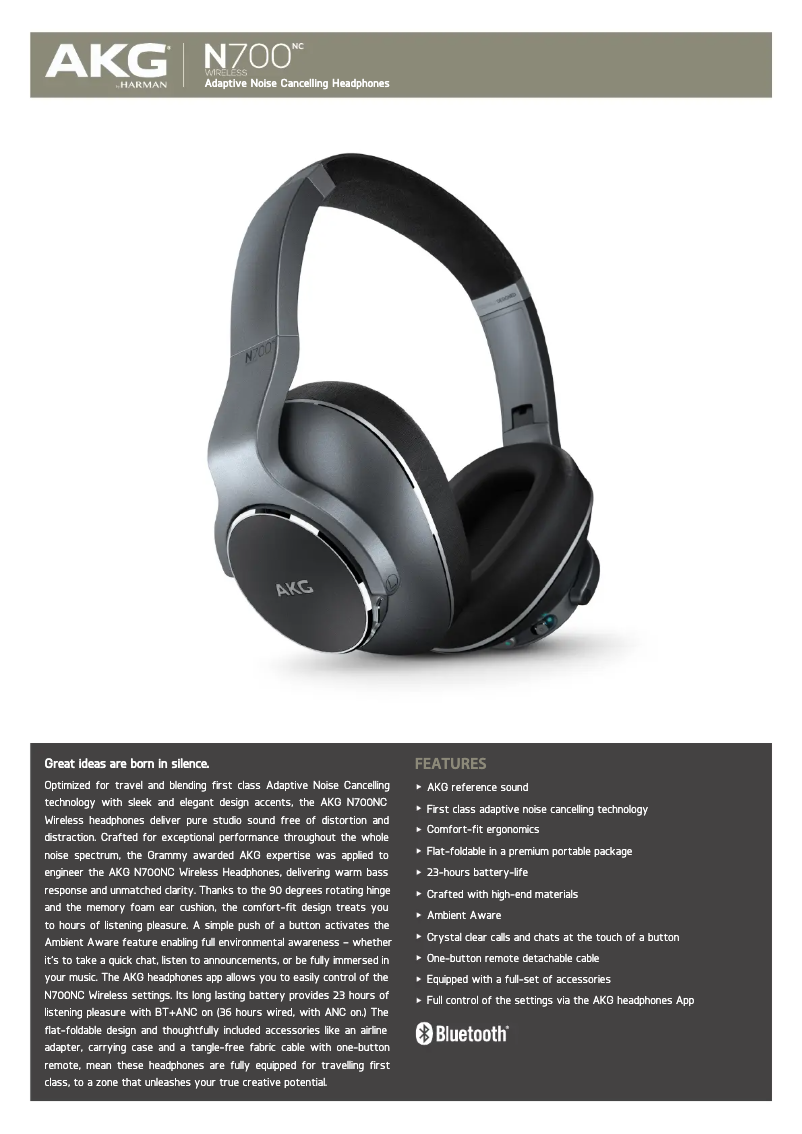 First page image of the manual for N700NC Wireless