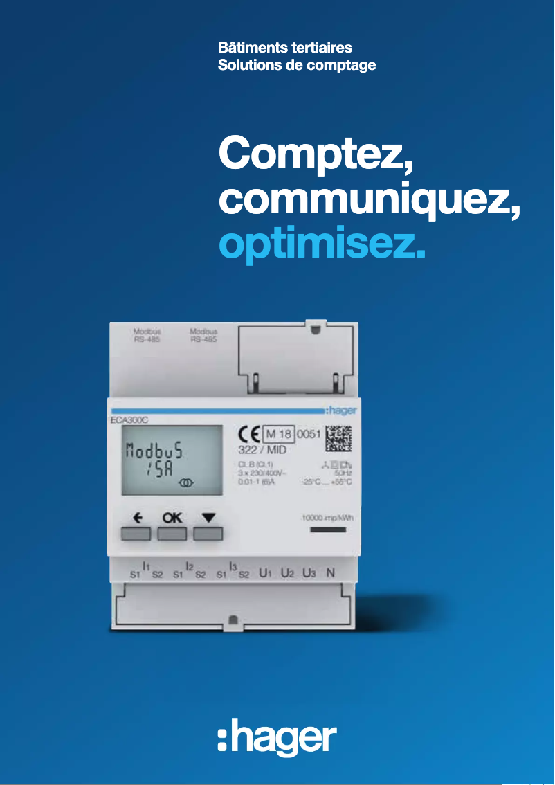 Page 1 of the manual Brochure Hager ECP180D