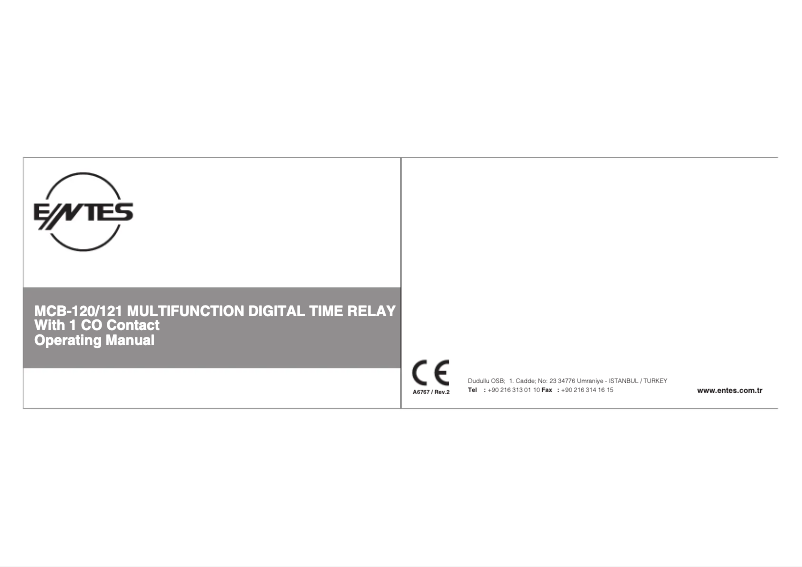 First page image of the manual for MCB-120