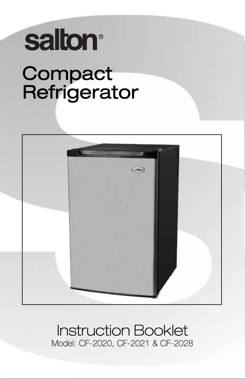 Page 1 of the manual User Manual Salton CF2021