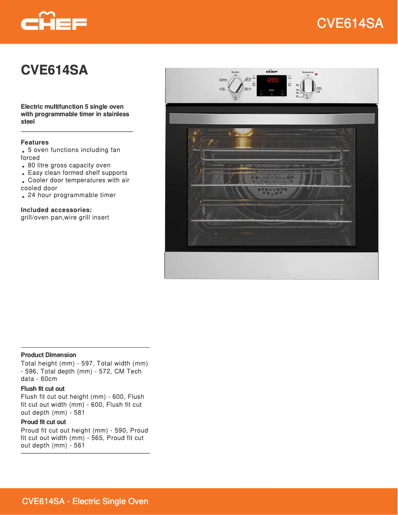 First page image of the manual for CVE614SA